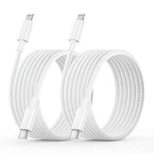 Paquete de 2 cables USB C a Lightning de 10 pies [certificado Apple MFi] cable largo de carga rápida para iPhone, trenzado tipo C a cable Lightning para iPhone 14 13 12 11 Pro Max XR XS X 8 7 6s Plus