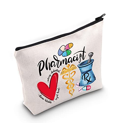 WZMPA Pharmacist Cosmetic Makeup Bag Pharmacist Graduation Gifts RX Pharmacy Technician Gift Zipper Pouch Bag for Pharmacy Tech Pharmacist