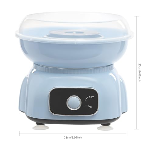 Zuckerwattemaschine Set, 500W Zuckerwatte Maschine mit Plastikstab Löffel und 10 Bambus-Stäbchen, 1850RPM Zucker für Zuckerwattemaschine, Cotton Candy Maker für Kindergeburtstag Party, BIS 180℃ (Blau) – Bild 3