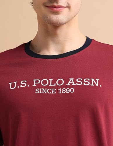 Image of U.S. Polo ASSN. Brand Printed Cotton T-Shirts for Men - Half Sleeves Mens Casual T Shirts