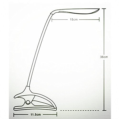 Bondwl Portable Flexible Neck Led Light Table Desk Reading Lamp With Clip/Touch Sensor 3-Level Adjustable Brightness Book Light/Rechargeable Lithium Battery/Energy Saving Usb Charge Led Desk Lamp #TOP4