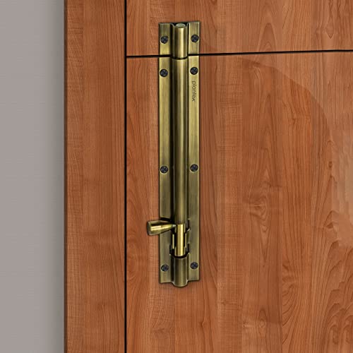 Image of Plantex Stainless Steel 8-inch Tower Bolt /Tower Bolt for Home,Offices Doors and Windows /Tower Bolt for Main Door /Wardrobe Door Latch /Kundi /Chitakini /Door Latch for Windows (Brass Finish, Pack of 6)