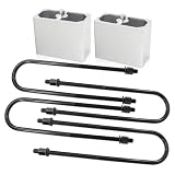 Billet Aluminum Rear Blocks Leveling Lift Kit with 15.5' U-bolts For Ford F-250 F-350 Super Duty 1999-2020 & 2000-2005 Excursion 2WD 4WD (4 inch)