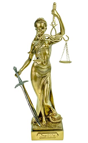 La statuette dorée de Justitia pour étudiant en droit