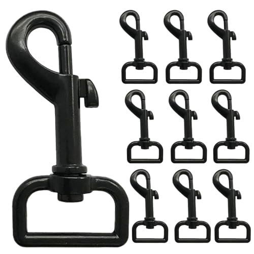 Vastsea 10 Pcs Gancho con Articulación Giratoria, Mosquetón Oval de Metal, Gancho mosquetón con articulación giratoria Aplica a Ganchos Giratorios Multiusos, para Sujetar Collares para Mascotas