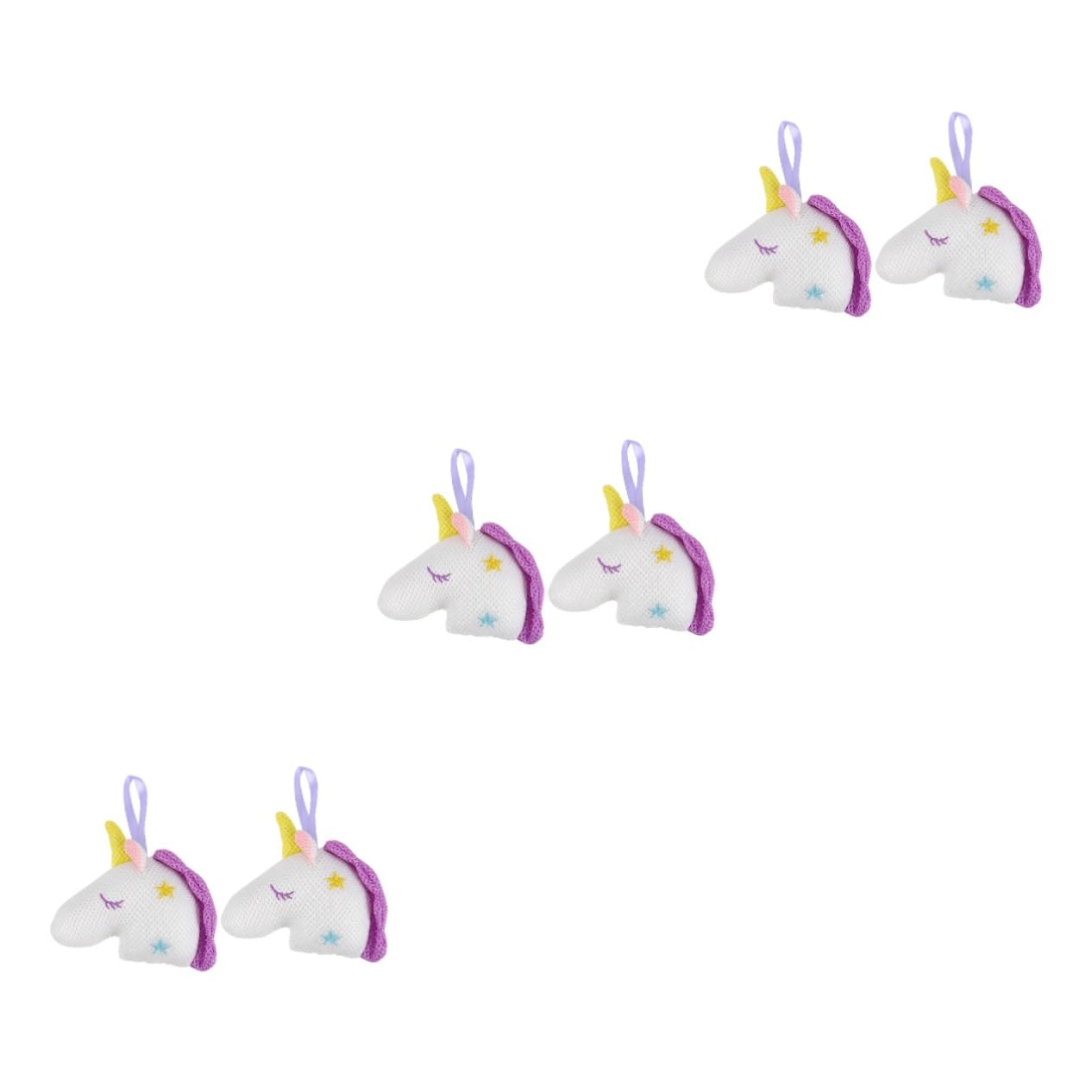minkissy 6piezas Esponjas De Exfoliantes De Malla De Unicornio Bola De Baño y Colorida Para Adultos Para Cuidado Corporal Higiene Diaria