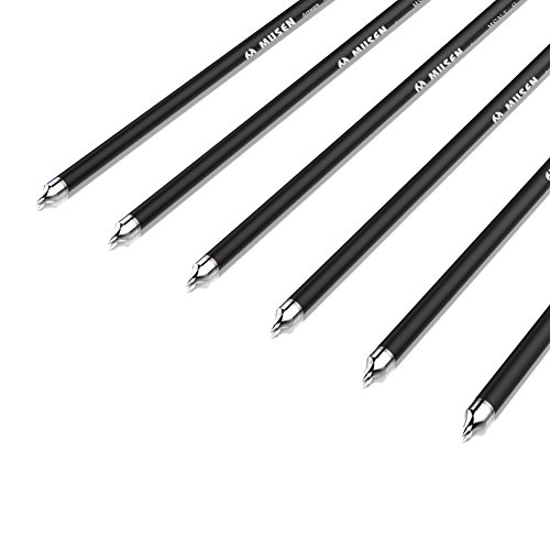 Musen 20 Inch Carbon Archery Crossbow Bolts, Crossbow Arrows with Removable Tips, Hunting and Target Practice Crossbow Bolts, 12 Pack Green