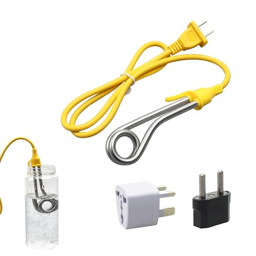 HOLEPU Immersion Heater, Immersion Cup Water Heater 120V-300W, 240V-600W, for Portable Electric