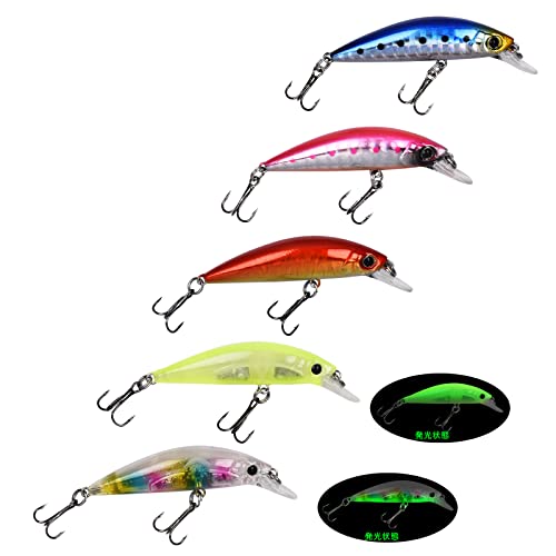 ColorGo ルアー ヘビーシンキングミノー シーバス ヒラメ 青物 6g 10g 16g 20g 27g 37g 40g タングステンウェイト内蔵 海釣り 渓流 アッパー&ダウン層 両対応 5個セット (6g5個セット) 1枚目