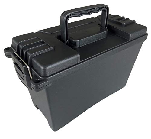 DARLINGTON & Sohns Munitionskiste Kunststoff Schwarz Munitionsbox Tragegriff Einklappbar Stapelbar Aufbewahrung Cover