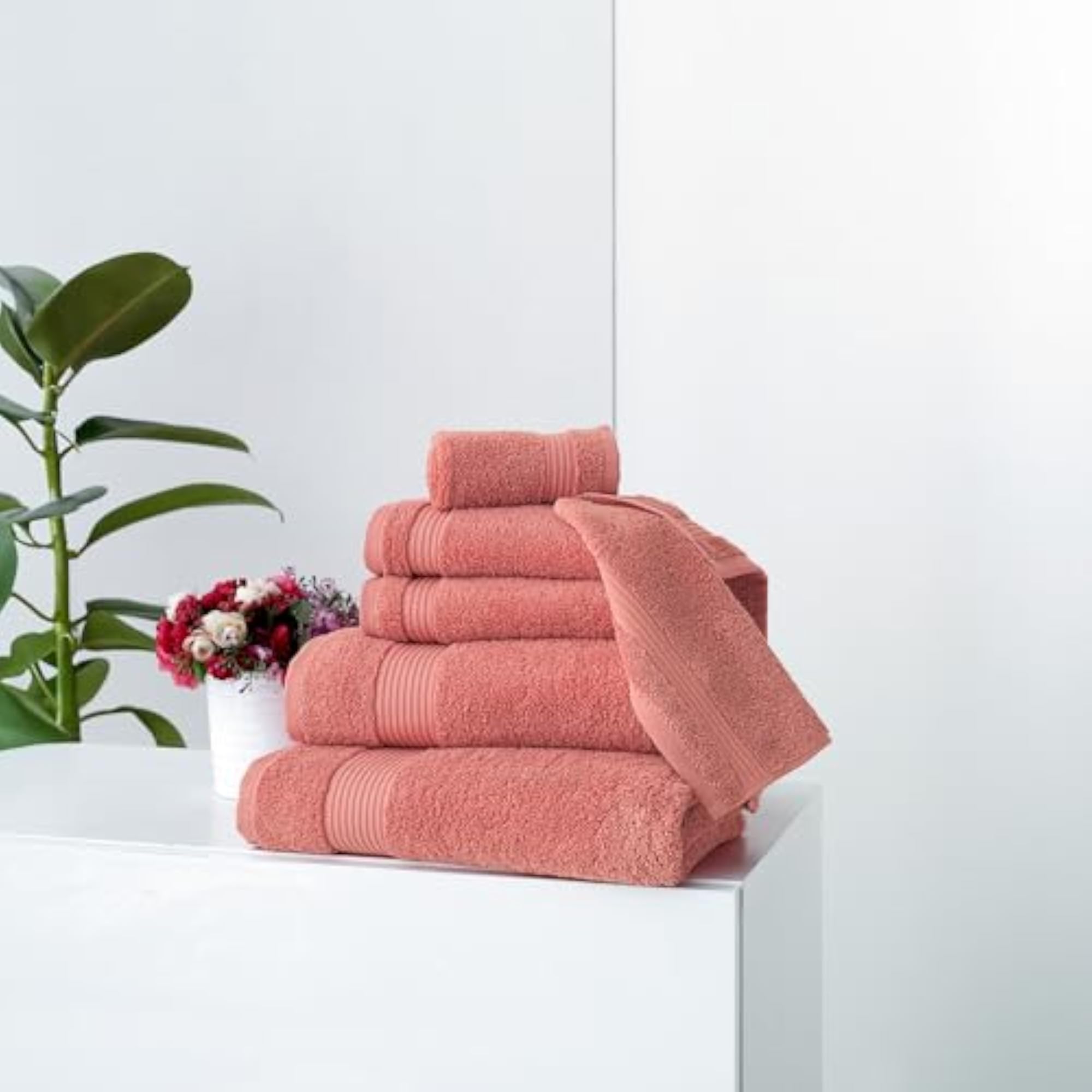 Luxury Hand Towel Set, 100% Cotton, 6 Piece