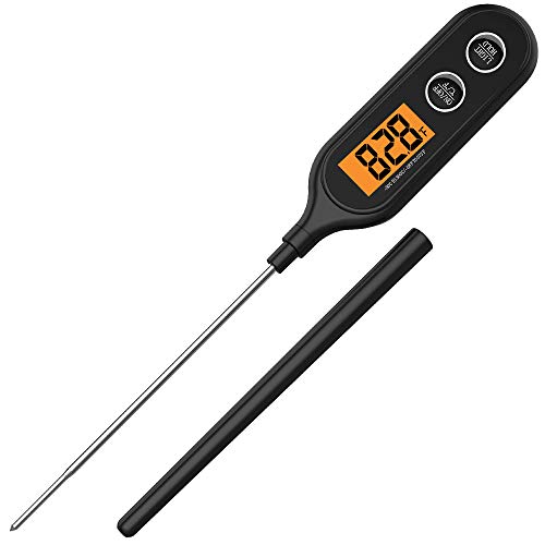 KJTEMOP 5.3inch Long Probe Digital Meat Thermometer Waterproof Food Thermometer for Cooking Milk Candy Kitchen BBQ Grilling KJTEMOP 5.3inch Long Probe Digital Meat Thermometer Waterproof Food Thermometer for Cooking Milk Candy Kitchen BBQ Grilling
