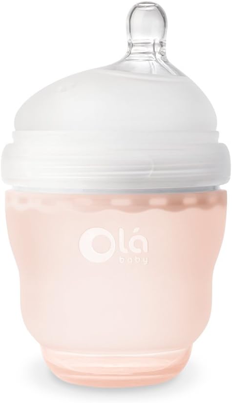 Olababy Gentle Baby Bottle (4oz, Coral)
