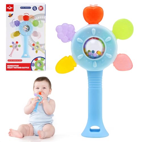 0 12 Meses Educativos,Silicona Sensorial Denticion Sonajero Bebé 0 3 6 9 Meses,Juguete Educativo Temprano Regalo para Niños y Niñas 0 36 Meses