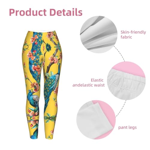 Leggings de compresión de pavo real con acabado premium suave 6