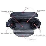 Baby Multifunktionstasche, Kinderwagen Aufbewahrungstasche, Wickeltasche hängenden Kinderwagen Kleiderbügel, mit Klettverschluss, wasserdicht, universell (grau)