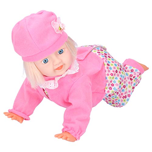 Labuduo Elektrische Puppe, mit interaktiver Funktion Elektrische Krabbelpuppe, multifunktional für Kindergeburtstagsgeschenk(11.5-inch Large Girl) Cover