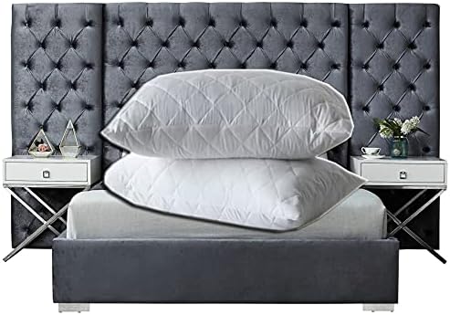 2pk of 100% Waterproof Quilted Pillow Protector Topper Cover Hypoallergenic Super Soft Breathable & Noiseless Pillow Cover Zipper Pillow Encasement Quite & Dust Proof / (20"x30") (Pack of 2)