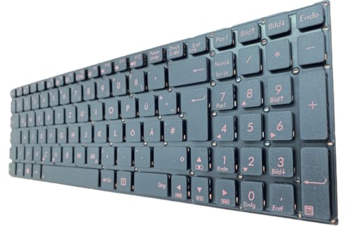 DEUTSCHE - Tastatur Schwarz mit Rot beschriftet...