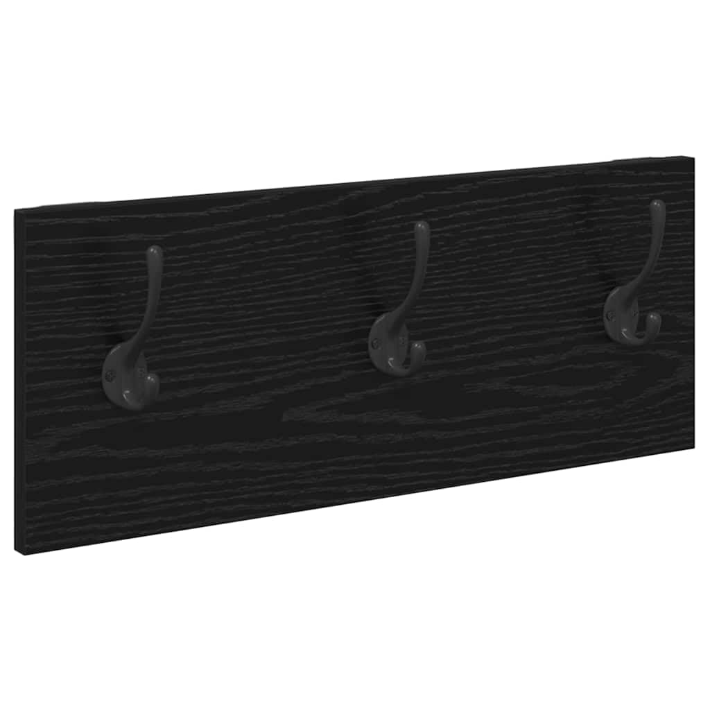 Hothingwell Möbelset für Eingangsbereich, 4-teilig, Eiche, Schwarz, Holz, Ingenieurwesen | Sitzbank mit Sitz, Spiegel, Acryl, Integralgarderobe, Pflege mit feuchtem Tuch