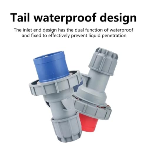 Conector industrial 16A 3P IP44 y base de pared industrial IP67 32A 6