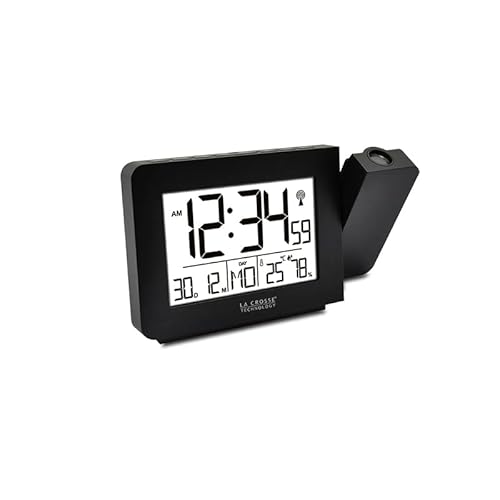 La Crosse Technology - WT522 Réveil Radio-Piloté avec Projection - Noir Cover