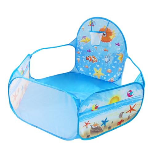 FUNOMOCYA Piscina de Bolas Plegable para Tienda de Campaña Temática Oceánica y Vallado de Seguridad Parque de Interior y Exterior para Bebés y Pequeños