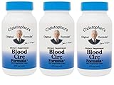 Christopher's Original Formulas Blood Circ Formula Capsules, Herbal Supplement for Cardiovascular & Circulatory Wellness, 100 Capsules - Pack of 3