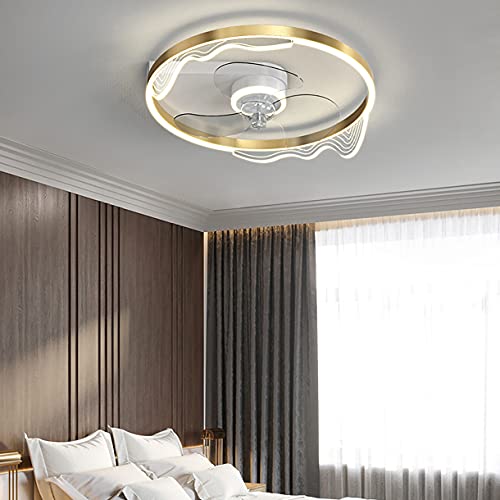 Ventilateur de plafond avec lampe et télécommande pour chambre