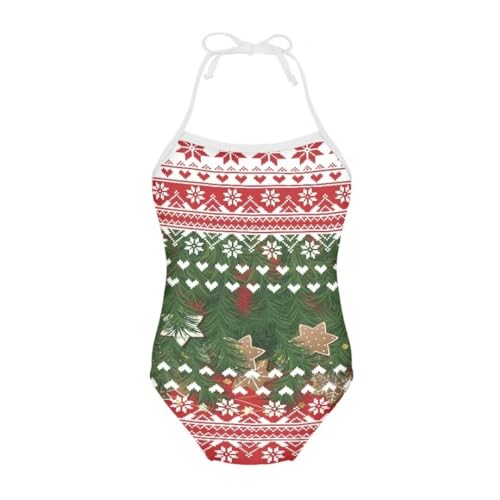 Image of Girl Funny Cute Beach Sport Halter One Piece Swimsuit Bathing Suit for 3-10 Year