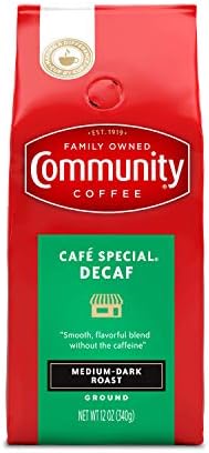 Community Coffee Cafe Special Decaf Ground Coffee, Medium Dark Roast, 12 Ounce Bag (Pack of 1)