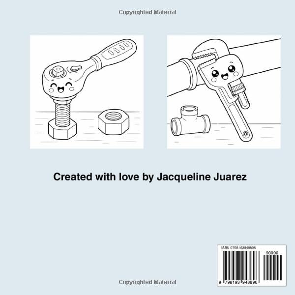 The Cutest Tools: Cute and Easy Coloring Book for Kids Ages 4-8 (The Cutest Coloring Books) image 3