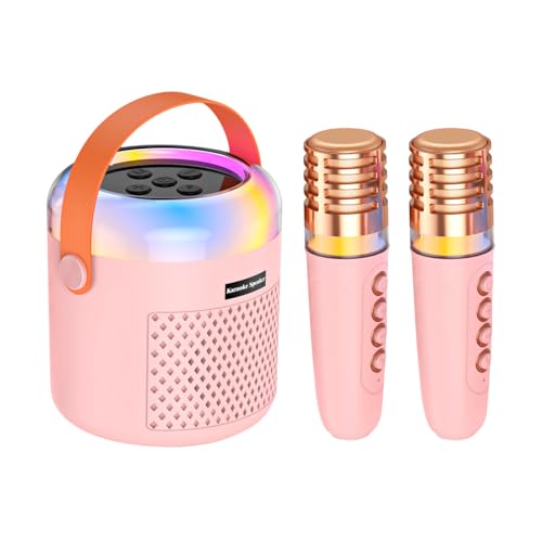 Yidueace Machine À Karaoké Portable - Boîte à Sons avec Lumières LED | Haut-Parleur de Karaoké Portable avec Microphone - pour Pratique De Chant, Maison, Voyage, Réunions Familiales, Classe,
