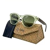 KOKU N18 Gafas de Sol Polarizadas - Colección Indie Vibe - Estilo Bohemio y Alternativo para Hombre y Mujer con Protección UV400 Verde Agua - Translúcida