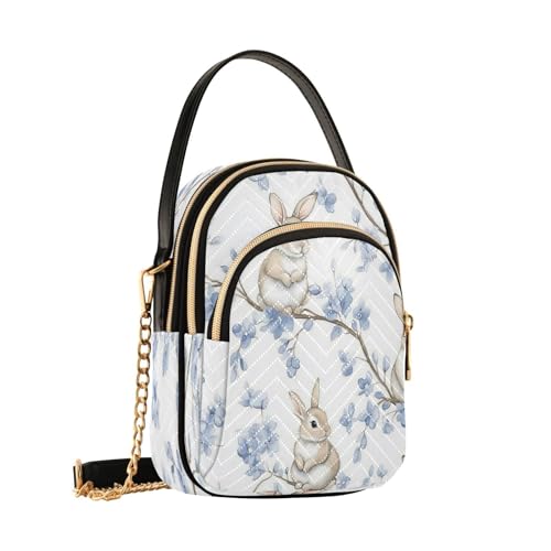 Sac à bandoulière lapins mignons pour fille, idéal pour les sorties citadines quotidiennes