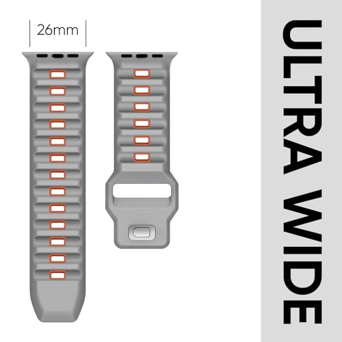 Image of Sport Bands 6-Pack Compatible with Apple Watch Ultra 3 /2 Band 49mm 46mm 45mm 44mm 42mm, Wide Soft Silicone Wristbands Waterproof Strap Men for iWatch Series 11 10 9 8 7 6 5 4 3 SE Ultra