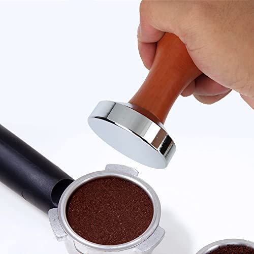 51Mm Espresso Tamper-Premium Barista Coffee Tamper Coffee Tamper Classic Series Stainless Steel Espresso Tamper Coffee Press Tool Tamper Espresso Handle, 90X51Mm, Solid Wood, Stainless Steel #TOP7