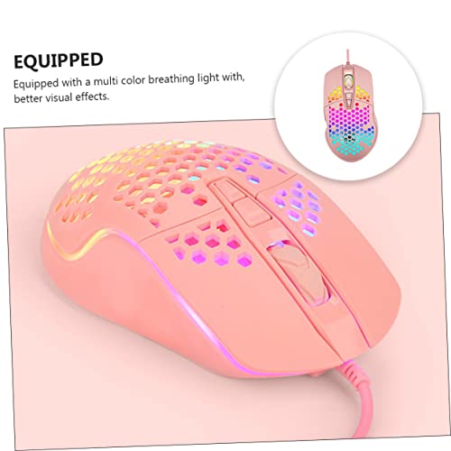 Souris de jeu filaire Vaguelly rose pour ordinateur de bureau - 2