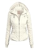MBJ Womens Cozy Inner Fleece Hoodie Bomber Jacket