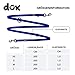 DDOXX Nylon Hundeleine - 2m, 3fach verstellbare Hundeleine für alle Hundegrößen - S (Blau)