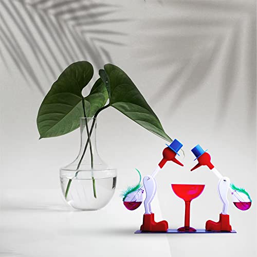 Image of Drinking Bird Perpetual Motion Science Toy | Classic Dippy Bird Physics Experiment | Educational STEM Desk Toy | Office & Home Decor Gift