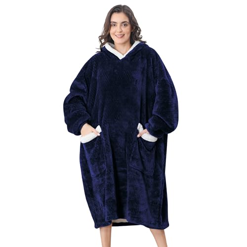 VHOME Oversized Hoodie Decke, Übergroßer Damen Herren mit Ärmeln...