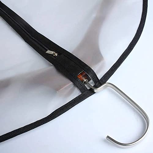 Garment Covers Bag, 12 Pcs Transparent Waterproof Dustproof Dresses Storage Bags For Wardrobe Storage, Suit Covers For Storage Cloth Cover Washable Clear Reuse Full Zipper Garment Bags For Long Dress Costumes Suits Gowns Coats #TOP3