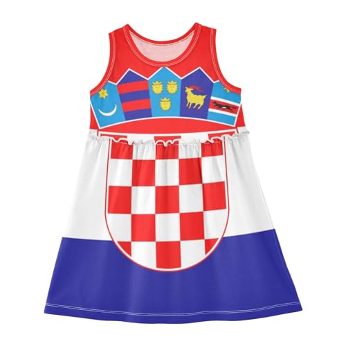 CHIFIGNO Girl's Sleeveless Dress Summer Casual Dress Girls Clothes Holiday Dresses 2-8T