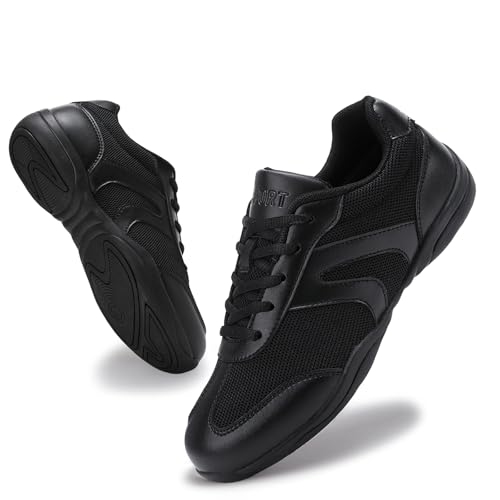 OITLSR Cheer Shoes Girls Black Cheerleading Dance Shoes Youth Breathable Lightweight Cheerleader Competition Sneakers Kids Cheer Athletic Training Dance Sneakers Size 4.5