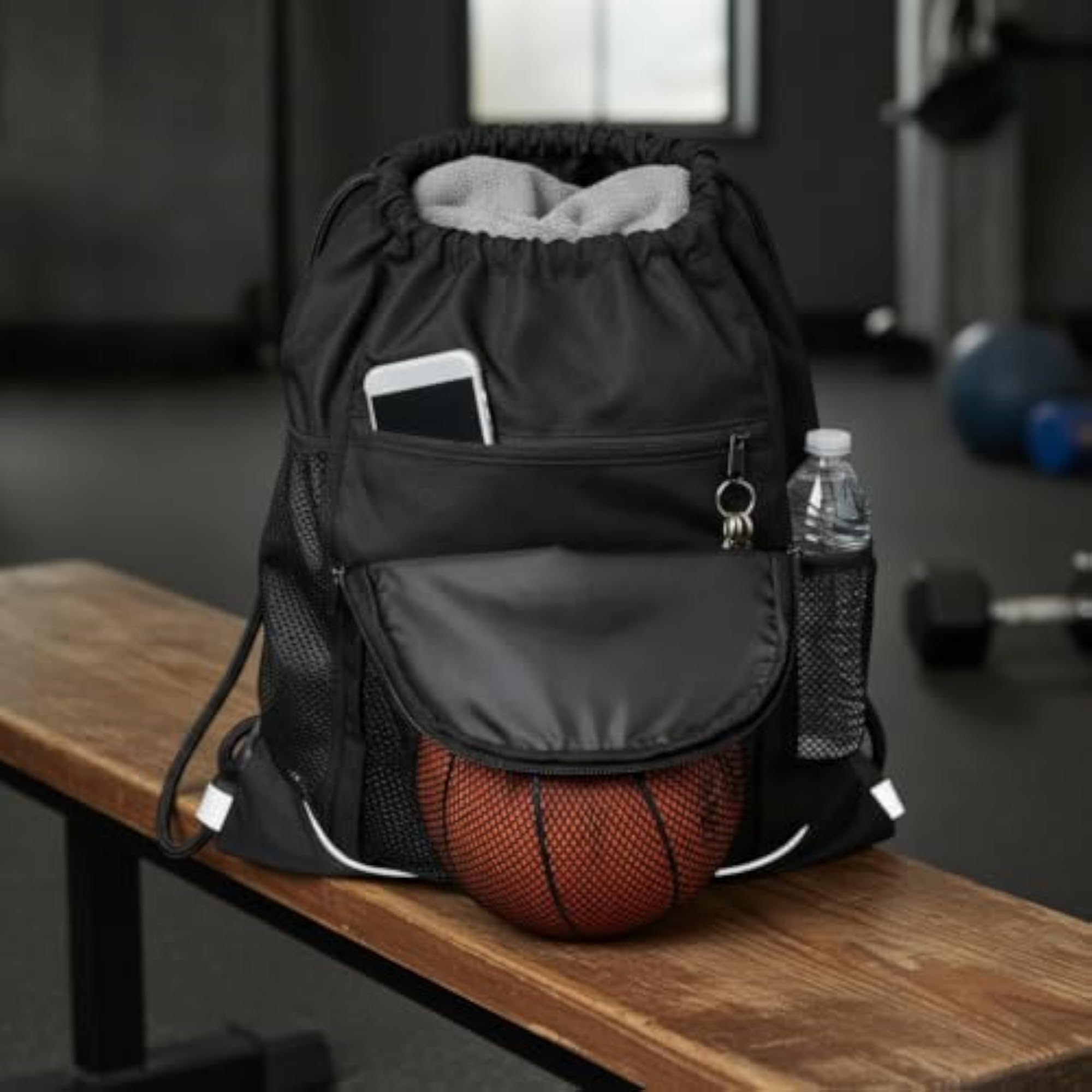 Multi-Functional Drawstring Sports Backpack