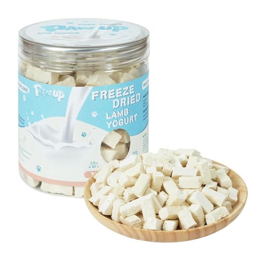 PAWUP Freeze Dried Dog Treats, Goat Milk Yogurt Flavor, Gentle Goat Milk Dog Snacks for Sensitive...