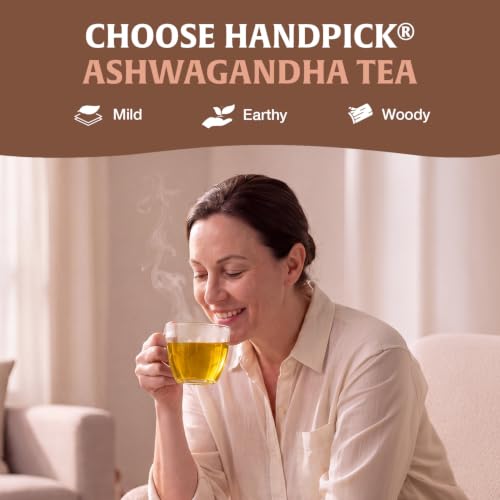Image of HANDPICK Ashwagandha Teabags (100 Count) Pure Ashwagandha Root, Gluten Free
