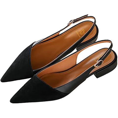 LEHOOR Women's Two Tone Slingback Flats Cover