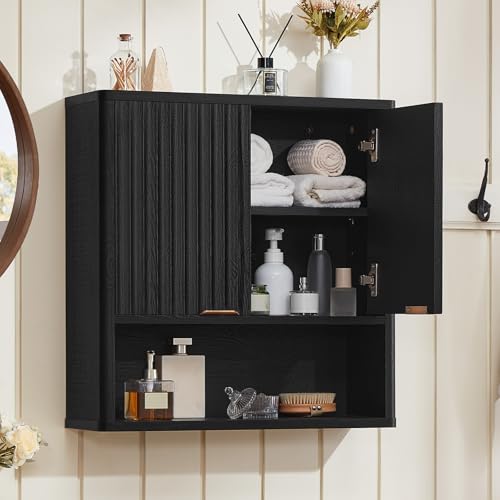 LEYAOYAO Modern Fluted Bathroom Wall Cabinet Wall-Mounted Medicine Cabinet